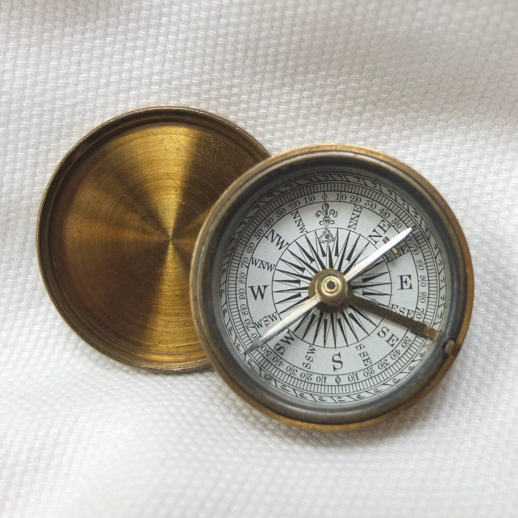 Francis Barker & Son Brass Box Compass c.1875