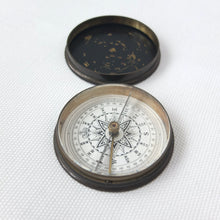 Edwardian Brass Box Pocket Compass c.1900