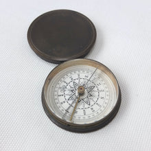 Edwardian Brass Box Pocket Compass c.1900