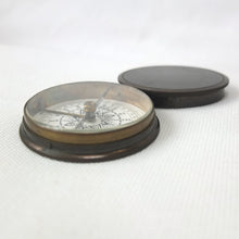 Edwardian Brass Box Pocket Compass c.1900