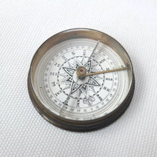 Edwardian Brass Box Pocket Compass c.1900