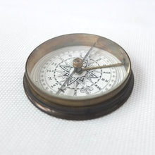 Edwardian Brass Box Pocket Compass c.1900