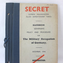 Secret Handbook for the Military Occupation of Germany (1944)