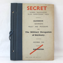 Secret Handbook for the Military Occupation of Germany (1944)