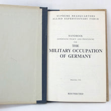 Secret Handbook for the Military Occupation of Germany (1944)