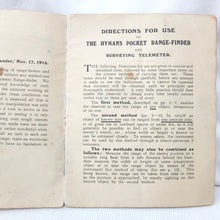 Hymans Pocket Range Finder (1915)