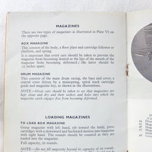 Thompson Submachine Gun Manual c.1940