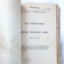 War Instructions for British Merchant Ships (1917)