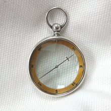 Silver Francis Barker Pebble Lens Compass c.1900
