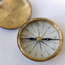 Victorian Brass Pocket Compass c.1840