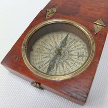 Georgian Mahogany Pocket Compass c.1825