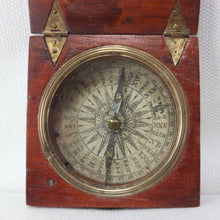 Georgian Mahogany Pocket Compass c.1825