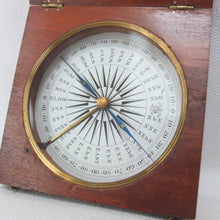 Francis Barker Wooden Pocket Compass c.1850