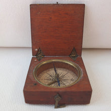 Georgian Wooden Cased English Pocket Compass