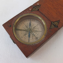 Georgian Wooden Cased English Pocket Compass