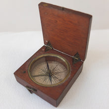 Georgian Wooden Cased English Pocket Compass