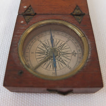 Georgian Wooden Cased English Pocket Compass