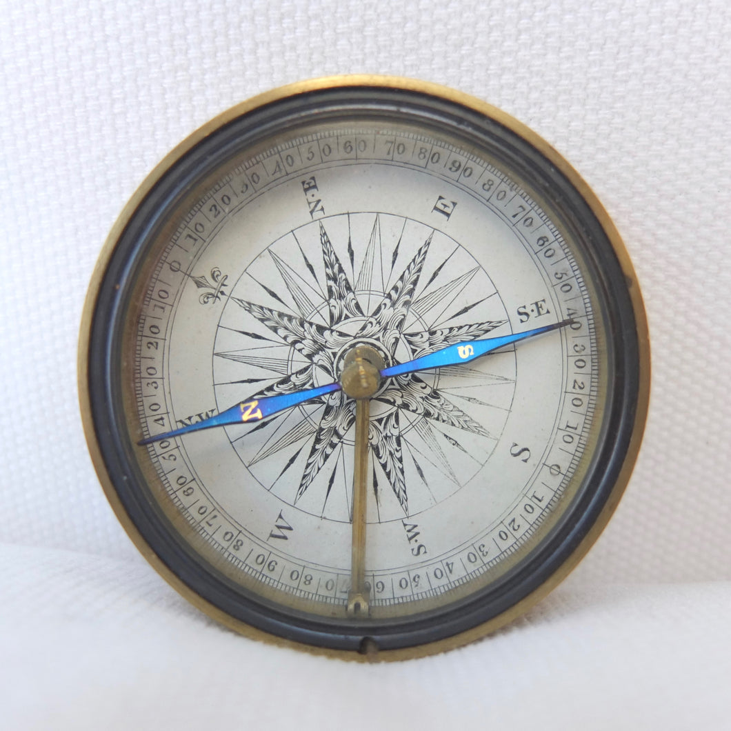 Georgian Brass Pocket Compass c.1830 | Compass Library