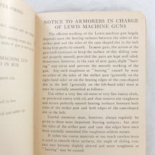 WW1 Savage Lewis Machine Gun Manual (1917)