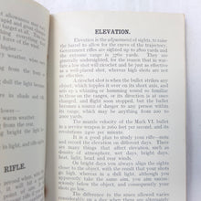 WW1 Lee Enfield Rifle Musketry Handbook