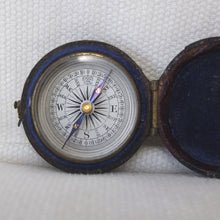 Victorian Pocket Leather Cased Compass 1870