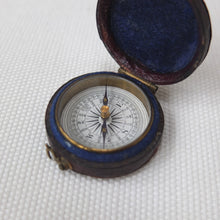 Victorian Pocket Leather Cased Compass 1870