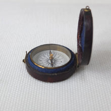 Victorian Pocket Leather Cased Compass 1870