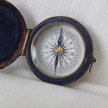 Victorian Pocket Leather Cased Compass 1870